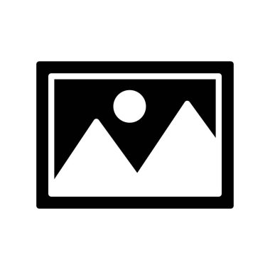 Fotoğraf glifleri düz simgesi