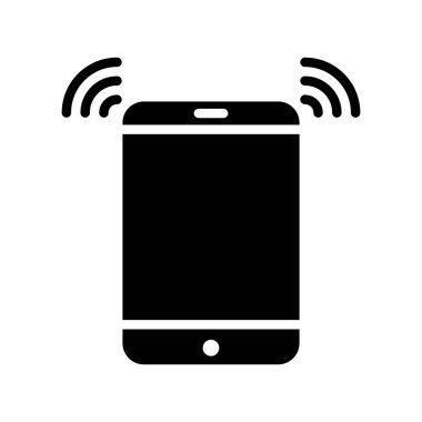 Telefon Kablosuz glifleri düz simgesi