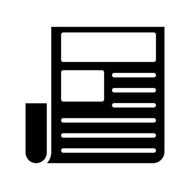 gazete glifleri düz simgesi