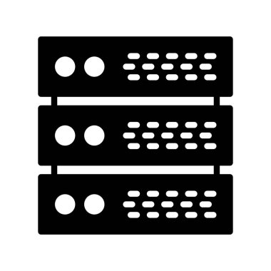 veritabanı glifleri düz simgesi