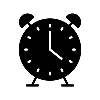 Alarm glifleri düz simgesi