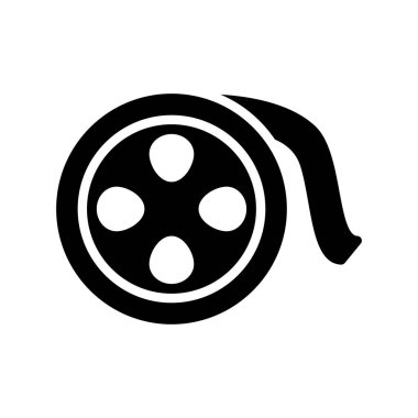 reel glif düz simgesi