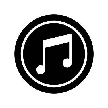 melodi glifleri düz simgesi