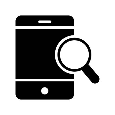 arama mobil Glifler düz simge