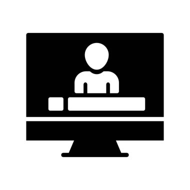 Giriş glifleri düz simgesi