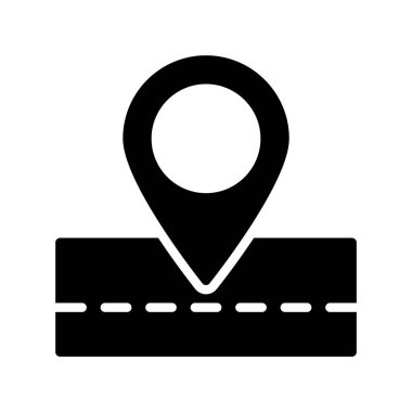 Konum glifleri düz simgesi