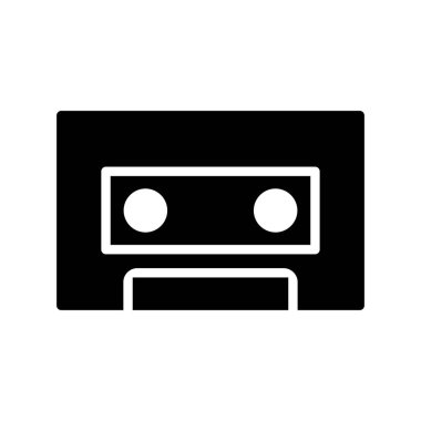 teyp glifleri düz simgesi