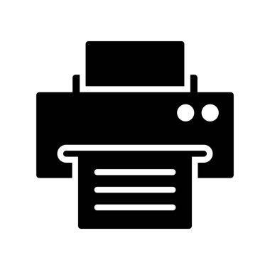 Yazıcı glifleri düz simgesi