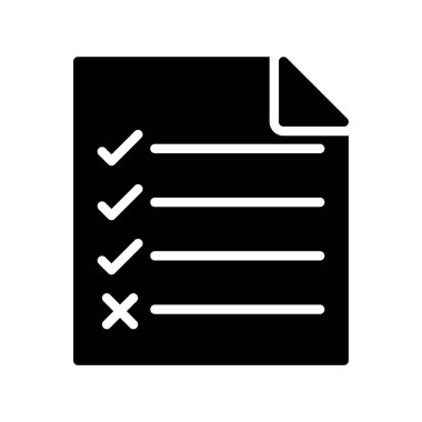 görev listesi glifleri düz simgesi