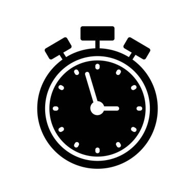 Kronometre glifleri düz simgesi