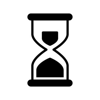 kum saati glifleri düz simgesi