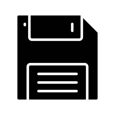 disket glifleri düz simgesi