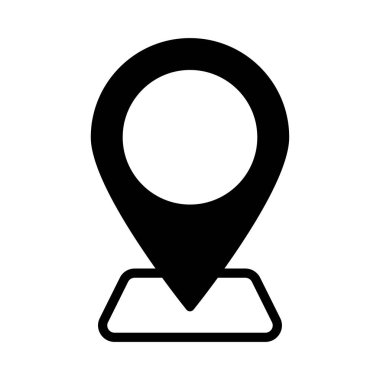 Konum glifleri düz simgesi