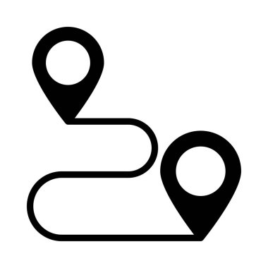 Konum glifleri düz simgesi izlemek