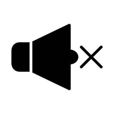 sessiz glifleri düz simgesi