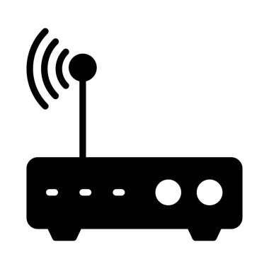 Modem glifleri düz simgesi