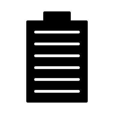 Pil glifleri düz simgesi