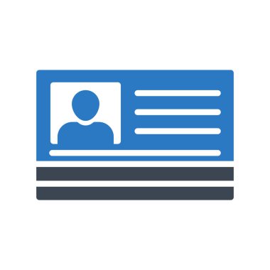 kimlik kartı glifleri renk simgesi