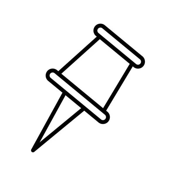 Pushpin Thin Line Icon — Stock Vector