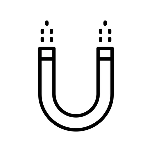 Magnet Dünne Linie Symbol — Stockvektor