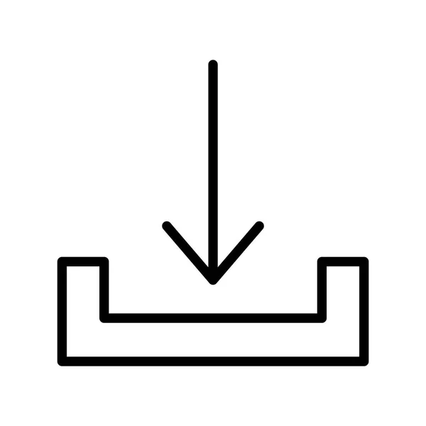 Posteingangssymbol Mit Dünner Linie — Stockvektor