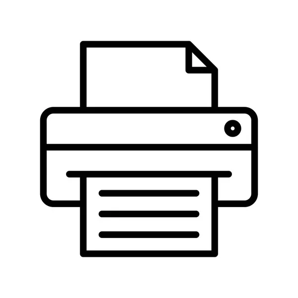 Printer Thin Line Icon — Stock Vector