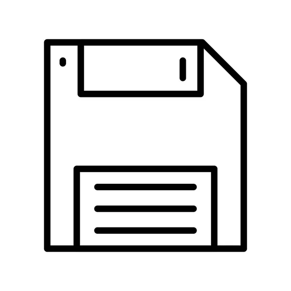Floppy Icône Ligne Mince — Image vectorielle