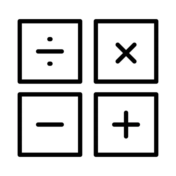 Mathématiques Ligne Mince Icône — Image vectorielle