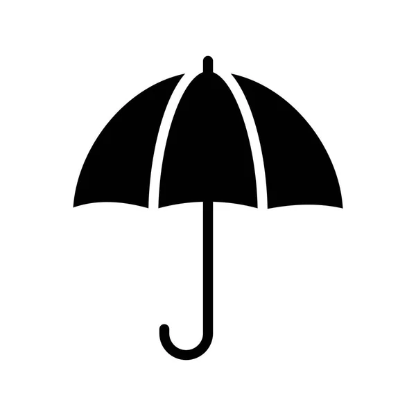 Paraply Glyfer Platt Ikon — Stock vektor