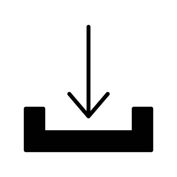 Posteingang Glyphen Flache Symbol — Stockvektor