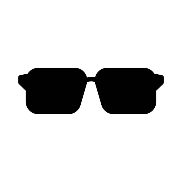 Óculos Glifos Ícone Plano —  Vetores de Stock