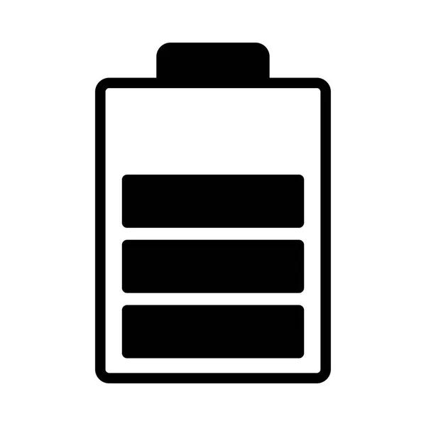 Icône Plate Glyphes Batterie — Image vectorielle