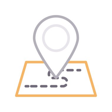 Konum ince renk çizgisi simgesi