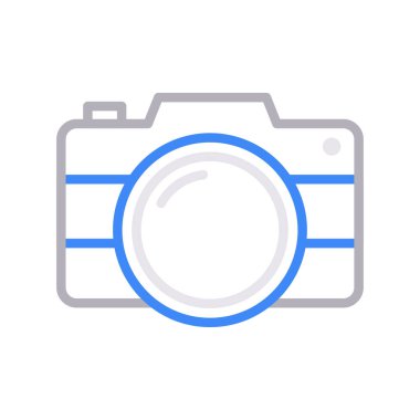 kamera ince renk çizgisi simgesi