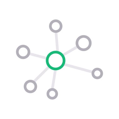 bağlantı ince renk çizgisi simgesi