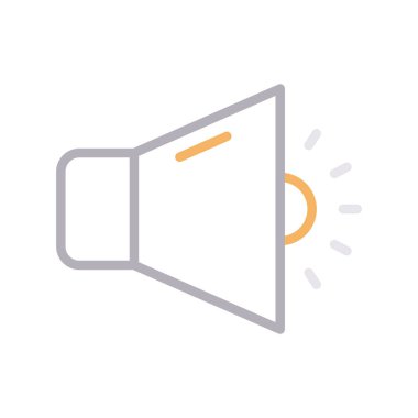 hoparlör ince renk çizgisi simgesi