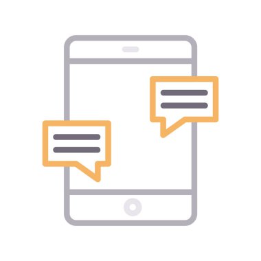 konuşma ince renk çizgisi simgesi