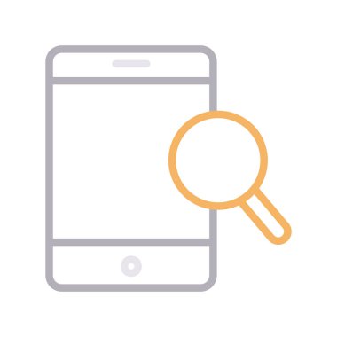 arama mobil ince renk çizgisi simgesi