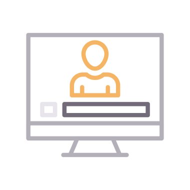 Giriş ince renk çizgisi simgesi