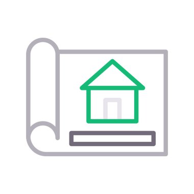 plan ince renk çizgi simgesi