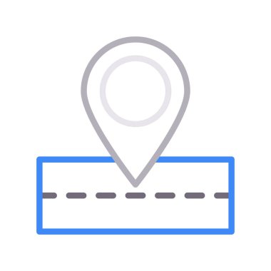 Konum ince renk çizgisi simgesi