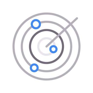 Radar ince renkli çizgi simgesi