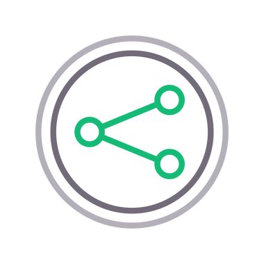 ince renk çizgisi simgesini paylaşma