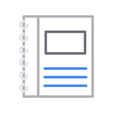 günlüğü ince renkli çizgi simge