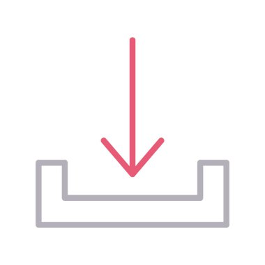 gelen kutusu ince renk çizgisi simgesi