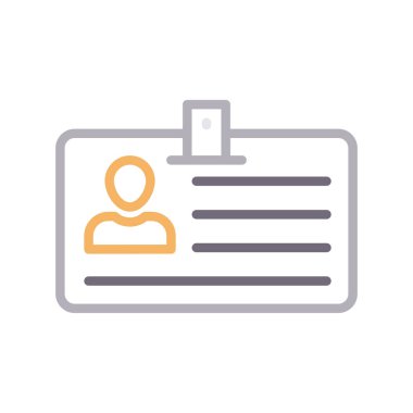 id kart ince renk çizgisi simgesi