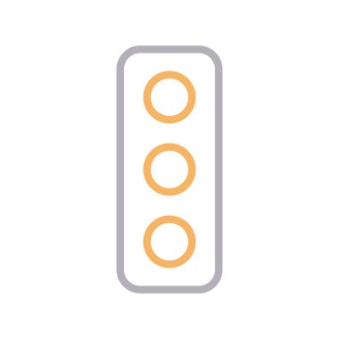 trafik sinyali ince renk çizgisi simgesi