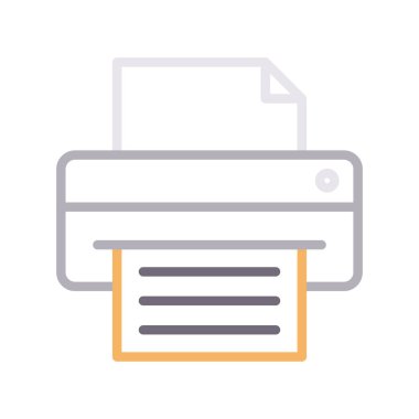 Yazıcı ince renk çizgisi simgesi