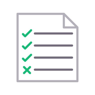 görev listesi ince renk çizgisi simgesi