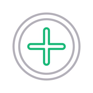 artı ince renk çizgisi simgesi